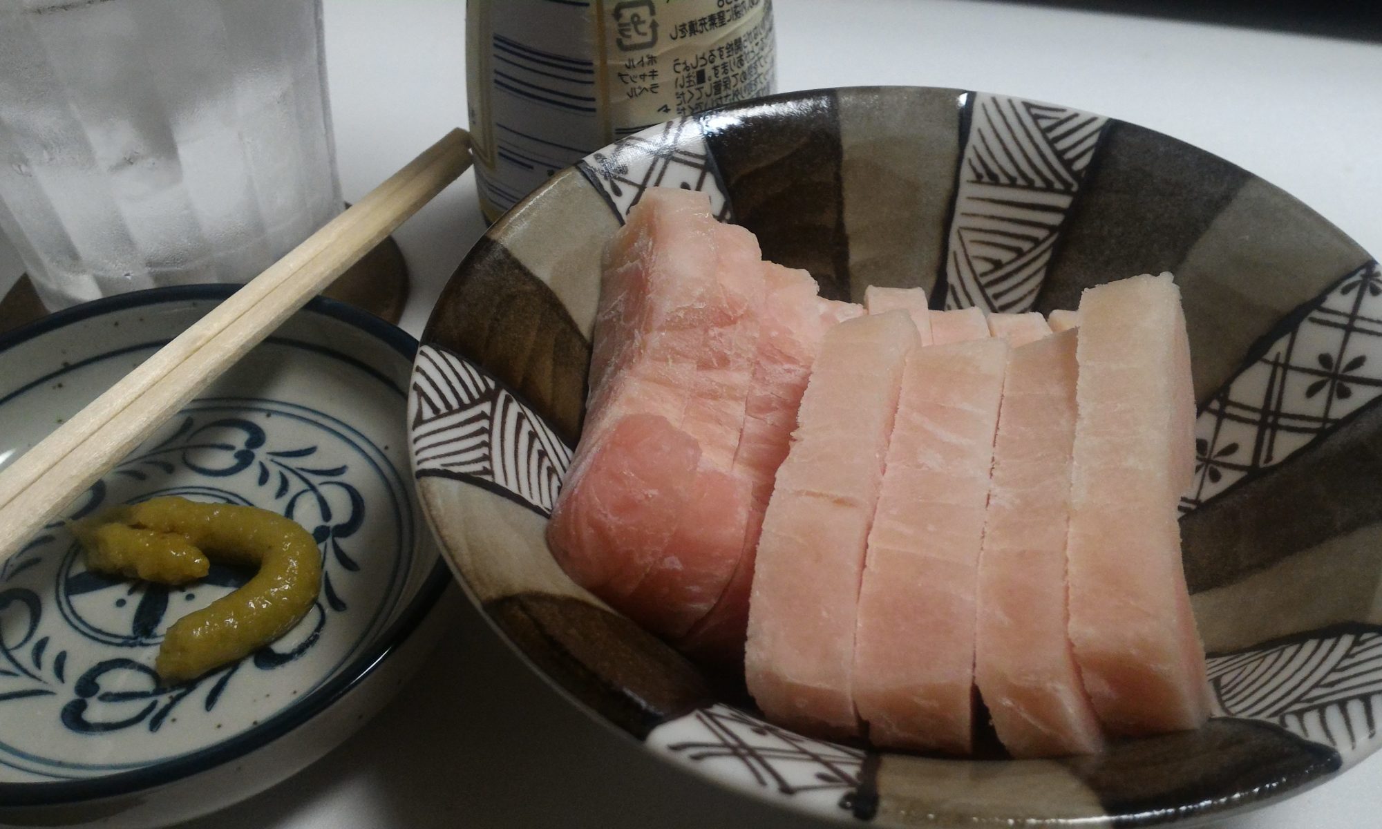 冷凍びんちょうマグロの柵刺身