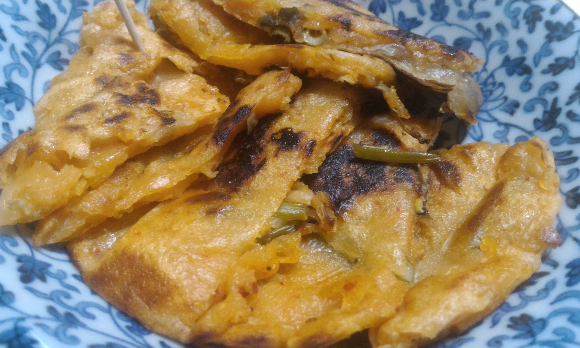 にんにくの芽入りキムチチヂミ